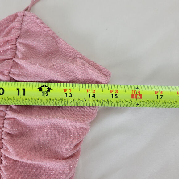 No Boundaries Shirt Juniors Medium‎ Pink Spaghetti Strap Cinched Camisole Top - Picture 5 of 10